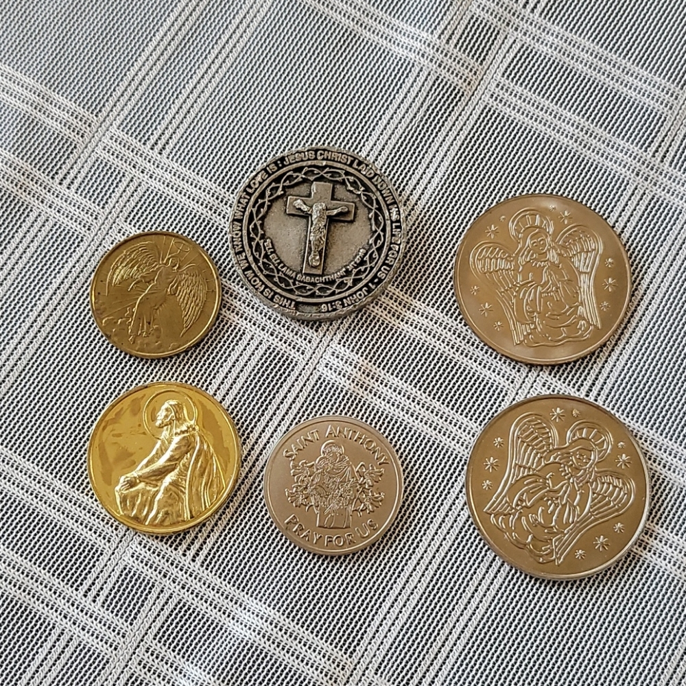 Religious Prayer Medallions Tokens- 6